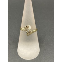 Ladies 9ct Yellow Gold Diamond Ring