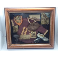 Football Wall Art Memorabilia Display Shadow Box Wood Frame