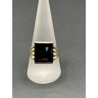 Men's 9ct Yellow Gold Black Onyx Gemstone Ring