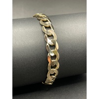 Mens 9ct Yellow Gold Curb Link Bracelet