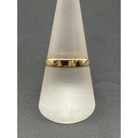 Unisex 18ct Yellow Gold Plain Band Ring