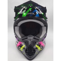 O'Neal Limited Edition 2SRS Glitch Multi MX Helmet Size L 60cm with Dust Bag
