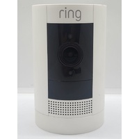 Ring Stick Up Cam 3 Battery Powered Security Camera White with 2 x Batteries