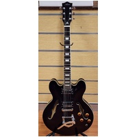Artist Black58TRM Semi Hollow Electric Guitar with Hard Case and Strap