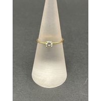 Ladies 21ct Yellow Gold Cubic Zirconia Ring
