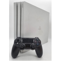 Sony PlayStation 4 Pro 1TB Console White with Black Controller and Leads