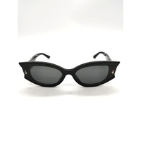 Jimmy Choo JC 5015U 5000/87 Ladies Black Oval Sunglasses with Studs Grey Lenses