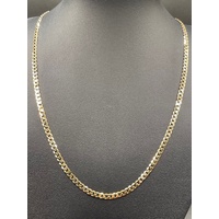 Unisex 9ct Yellow Gold Curb Link Necklace