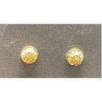Ladies 18ct Yellow Gold Half Circle Stud Earrings