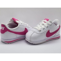 Nike Cortez EasyOn Baby Toddler Shoes White Laser Fuchsia Size US 5C UK 4.5
