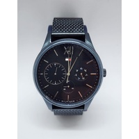 Tommy Hilfiger Mens Blue Mesh Strap Mens Damon Stainless Steel Watch 1791421