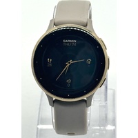 Garmin Venu 3S GPS WiFi Gold Steel Bezel French Grey Case Silicone Band Watch