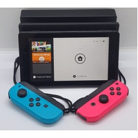 Nintendo Switch HAC-001(-01) Neon Blue Red Handheld Gaming Console with Dock