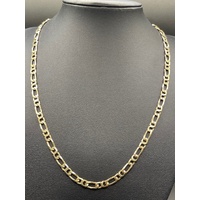 Mens 9ct Yellow Gold Anchor Link Necklace