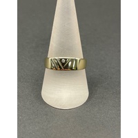 Mens 9ct Yellow Gold Diamond Signet Ring