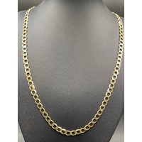 Men's 9ct Yellow Gold Open Curb Link Necklace
