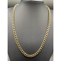 Mens 9ct Yellow Gold Curb Link Necklace