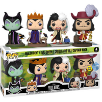 Funko Pop! Disney Villains Glow in the Dark 4 Pack Exclusive Vinyl Figures