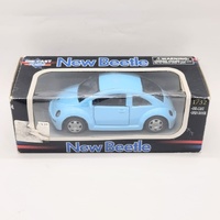 New Beetle Volkswagen Blue 1:32 Scale Diecast Model Car Collectible Open Door