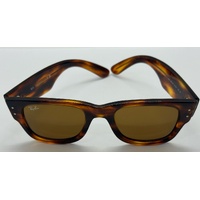 Ray-Ban Mega Wayfarer RB 0840S Sunglasses Tortoise Shell Frame Brown Lenses 51mm
