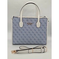 Guess Silvana Logo Tote Bag Light Blue with Detachable Strap