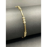 Ladies 9ct Yellow Gold Fancy Link Bracelet