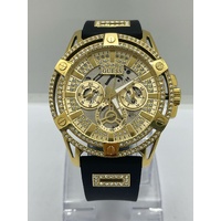Guess GW0537G2 King Mens Black Gold Tone Multifunction Watch Stainless Case