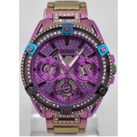 Guess Iridescent Crystal Queen Multifunction Stainless Steel Watch GW0464L4