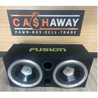 Sony Xplod Dual 12 Inch Subwoofers in Fusion Box with 4 Channel Amp