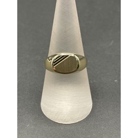 Mens 9ct Yellow Gold Signet Ring