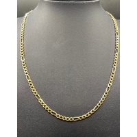 Unisex 18ct Yellow Gold Figaro Link Necklace