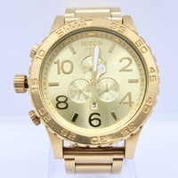 Nixon Simplify The 51-30 Chrono All Gold Stainless Steel Mens Watch