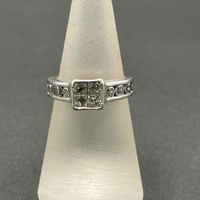Ladies 14ct White Gold Diamond Ring