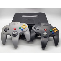 Nintendo 64 Charcoal Grey Console NUS-001 (EUR) with HDMI-MOD and 2 Controllers