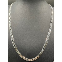 Mens 925 Sterling Silver Curb Link Necklace