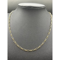 Unisex 18ct Yellow Gold Figaro Link Necklace