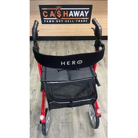 Hero Medical Outdoor Lite Aluminium Seat Walker Red