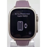 Apple Watch Ultra 2 49mm Cellular Smartwatch Titanium Case Premium Leather Band