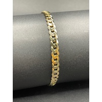 Mens 9ct Yellow Gold Curb Link Bracelet