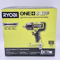 Ryobi 18V ONE+ HP 1/2 Inch 4 Mode Cordless Impact Wrench Skin Only
