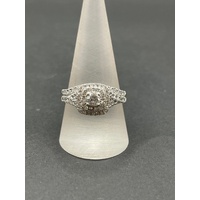 Ladies 14ct White Gold Diamond Ring Bridal Set