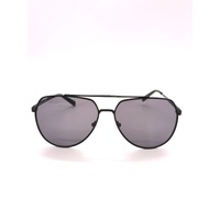 Calvin Klein Mens Black Aviator Sunglasses with Grey Lenses in Protective Case