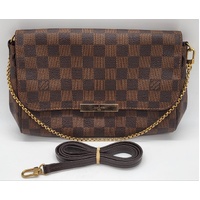 Louis Vuitton Favorite MM Damier Ebene Canvas Crossbody Bag