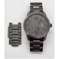 Chisel Mens Black Stainless Steel Analogue Watch 5829145 100m WR with Links