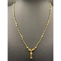 Ladies 22ct Yellow Gold and Bead Fancy Necklace