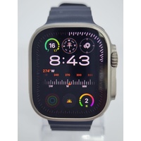 Apple Watch Ultra 2 GPS Cellular 49mm Natural Titanium Case Ocean Band MX4D3ZP/A