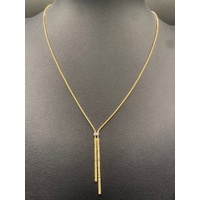 Ladies 18ct Yellow Gold Snake Link Droplet Necklace