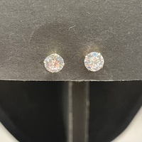 Unisex 9ct Yellow Gold Cubic Zirconia Stud Earrings