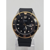 Casio Duro MDV106G-1AV Black Gold Mens Analog Dive Watch 200m Black Resin Band