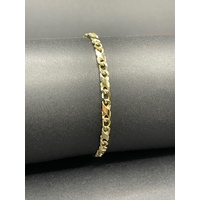 Unisex 9ct Yellow Gold Anchor Link Bracelet